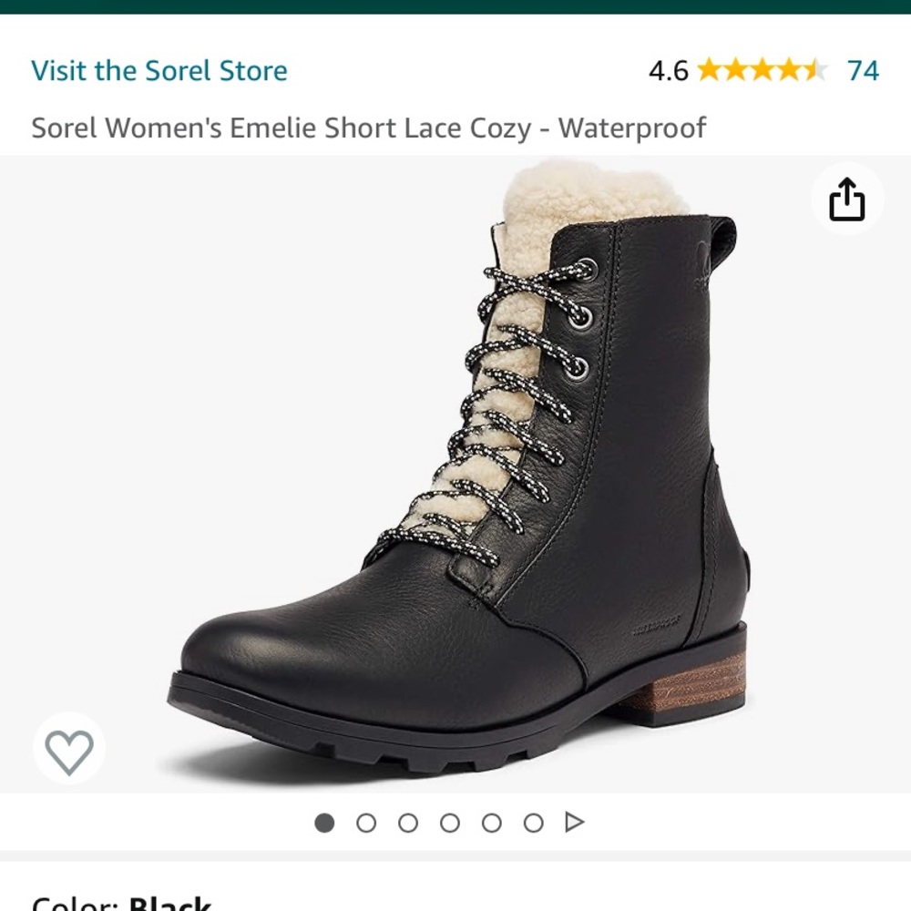 Worn sorel leather boots w/shearling! Warm, comfy!